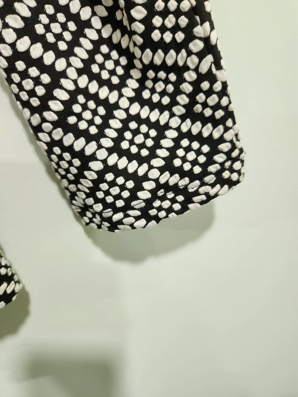Habitat Black and White Patterned Open Cardigan Sweater